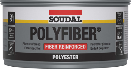 Soudal Polyfiber | Polyesterplamuur | 250 gr | Grijs | 30101 - 103431