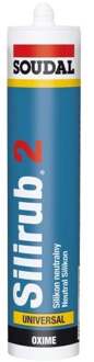 Soudal Silirub 2 | Siliconenkit | Donkerbruin | 300 ml - 101940