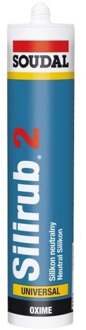 Soudal Silirub 2 | Siliconenkit | Donkergrijs | 300 ml - 106197