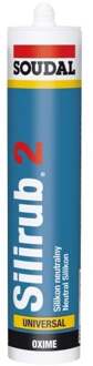 Soudal Silirub 2 | Siliconenkit | Grijs | 300 ml - 102422