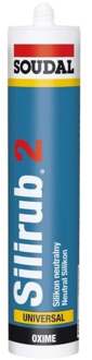 Soudal Silirub 2 | Siliconenkit | Transparantgrijs | 300 ml - 127537