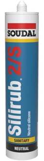 Soudal Silirub 2S | Sanitairkit | Licht Grijs Ral 7038 (Manh) | 300 ml - 102307