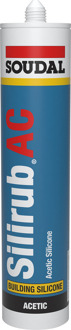 Soudal Silirub AC | Siliconen voegkit | 310 ml | Transparant - 101445