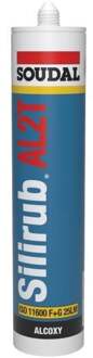 Soudal Silirub AL2T Alcoxy | Siliconenkit | Wit | 300 ml - 120648