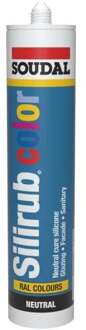 Soudal Silirub Color | Siliconenkit | Kleibruin Ral 8003 | 300 ml - 116305