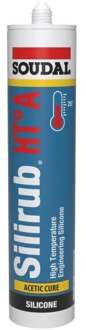 Soudal Silirub HT° - A | hittebestendige siliconenkit | Zwart | 300 ml - 108265