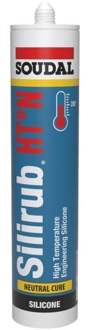 Soudal Silirub HT° - N | Zwart | 300 ml - 108266