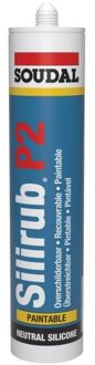 Soudal Silirub P2 | Beglazingskit | Creme Wit Ral 9001 | 300 ml - 116360