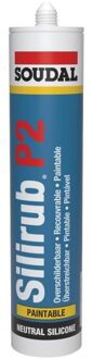 Soudal Silirub P2 | Beglazingskit | Grijs Ral 7004 | 600 ml - 116355