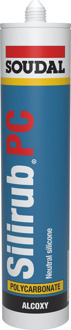 Soudal Silirub PC | Alcoxy Siliconenkit | 300 ml | Transparant - 123600