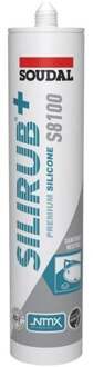 Soudal Silirub+ S8100 Neutraal | Sanitairkit | Heldergrijs | 300 ml - 137417