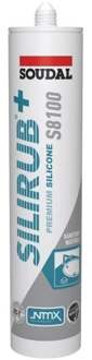 Soudal Silirub+ S8100 Neutraal | Sanitairkit | Lichtgrijs | 300 ml - 137418