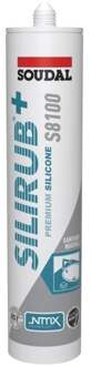 Soudal Silirub+ S8100 Neutraal | Sanitairkit | Zilvergrijs | 300 ml - 135724