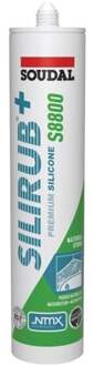 Soudal Silirub+ S8800 | Natuursteen | Siliconenkit | Mat Marmer Grijs | 300 ml - 159969