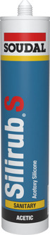 Soudal Silirub Sanitair | Siliconen voegkit | 310 ml | Grijs - 101533