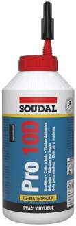 Soudal Witte Houtlijm Pro10D, flacon 750gr. - 108768