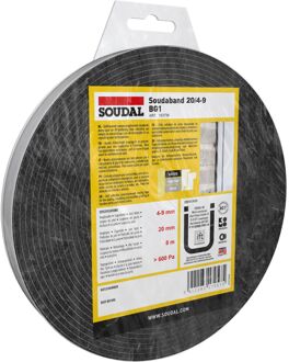 Soudal Zelfklevende Voorgecomprimeerde Voegband Soudaband Bg1 20/4-9 8m