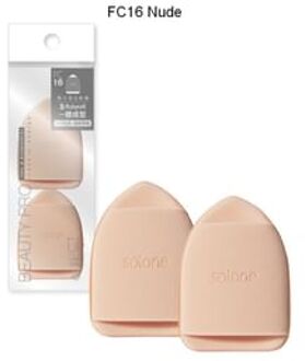 Souffle Q Finger Makeup Puff FC16 Nude - 2 pcs