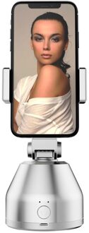 Souing 360 Draaibare Auto Gezicht Tracking Selfie Stok Object Tracking Houder Smart Ai Follow Up Shotting Selfie Gimbal Apai Genie wit