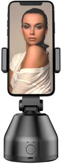 Souing 360 Draaibare Auto Gezicht Tracking Selfie Stok Object Tracking Houder Smart Ai Follow Up Shotting Selfie Gimbal Apai Genie zwart