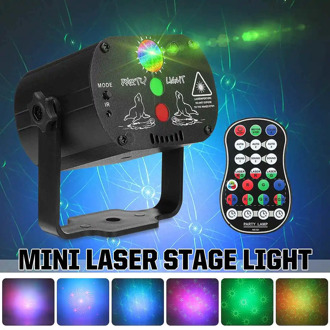 Sound Activated RGB Disco Light DJ LED Laser Stage Projector Red Green Lamp USB Rechargeable Wedding Birthday Party DJ Lamp