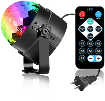 Sound Activated Rotating Disco Ball Party Lights Strobe Light 3W RGB LED Stage Lights For Christmas Home KTV Xmas Wedding Show