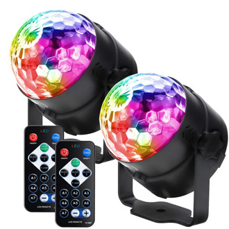 Sound Activated Rotating Led Disco Party Lights Magic Ball Strobe Stage Lights for Home Room Dance Birthday Bar Karaoke Xmas
