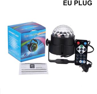 Sound Activated Roterende Disco Ball Party Verlichting Strobe Light 3W Rgb Led Podium Verlichting Voor Kerst Thuis Ktv Xmas bruiloft Tonen UK plug