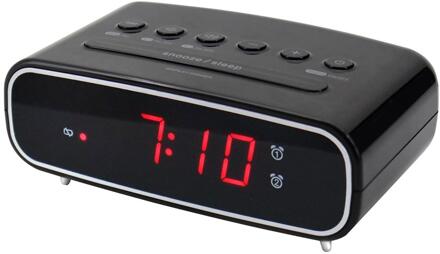 Soundmaster FM wekkerradio zwart