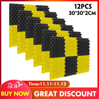 Soundproofing Foam Studio Acoustic Panels Studio Foam Wedges 30x30x2cm Soundproof Absorption Treatment Panel