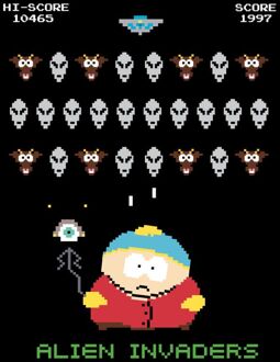 South Park Alien Invaders Unisex T-Shirt - Black - M Zwart