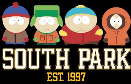 South Park Collegiate Unisex T-Shirt - Black - XS Zwart