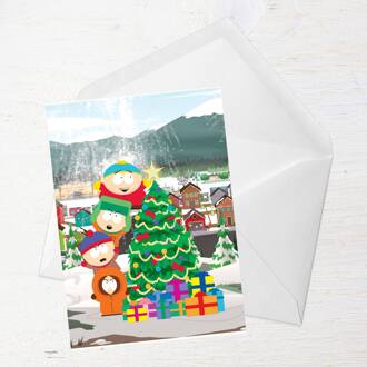 South Park Gang Christmas Tree Greetings Card - Large Card