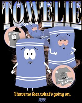 South Park Towelie Bootleg Unisex T-Shirt - Black - S Zwart
