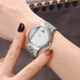 SOXY Brand Women's Watch Fashion Luxury Diamond Sliver Watch For Women Stainless Steel Quartz Women Wristwatch reloj mujer 2019