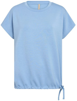 Soyaconcept Casual Shirt met Ronde Hals en Stoer Detail Soyaconcept , Blue , Dames - Xl,L,M,S