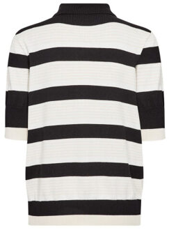 Soyaconcept Soya dollie stripe - maat L Zwart