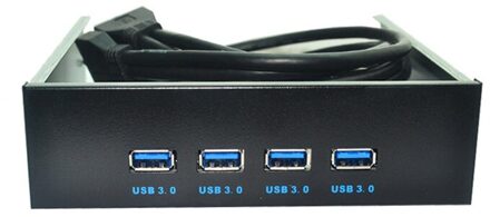 SP 4 Poorten USB 3.0/USB2.0 5.25 Inch Floppy Bay Front Panel Met Power Adapter USB 3.0 Hub Spilitter 4 poorten ubs3.0
