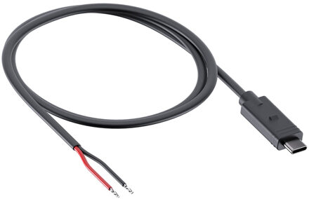 SP CONNECT 12V DC kabel SPC+ | USB-C naar open einde voedingskabel - 24 watt - Zwart - One size