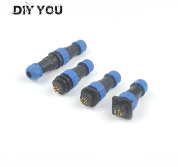 SP16 Waterproof connector 2/3/4/5/6/7/9 pin IP68 power cable connector Male plug & Female socket Docking/Square/Flange/back nut