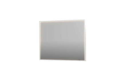 SP19 spiegel - 100x4x80cm rechthoek in stalen kader incl dir LED - verwarming - color changing - dimbaar en schakelaar - mat wit 8409066