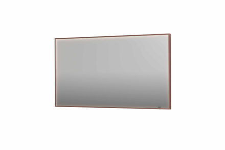 SP19 spiegel - 140x4x80cm rechthoek in stalen kader incl dir LED - verwarming - color changing - dimbaar en schakelaar - geborsteld koper 8409089