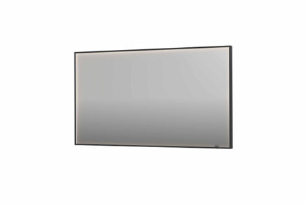 SP19 spiegel - 140x4x80cm rechthoek in stalen kader incl dir LED - verwarming - color changing - dimbaar en schakelaar - geborsteld metal black 8409138 Geborsteld Metal Black (Zwart)