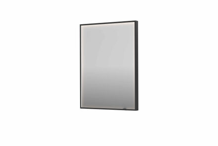 SP19 spiegel - 60x4x80cm rechthoek in stalen kader incl dir LED - verwarming - color changing - dimbaar en schakelaar - geborsteld metal black 8409132 Geborsteld Metal Black (Zwart)