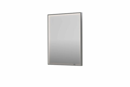 SP19 spiegel - 60x4x80cm rechthoek in stalen kader incl dir LED - verwarming - color changing - dimbaar en schakelaar - geborsteld RVS 8409028