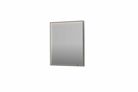 SP19 spiegel - 70x4x80cm rechthoek in stalen kader incl dir LED - verwarming - color changing - dimbaar en schakelaar - geborsteld RVS 8409038