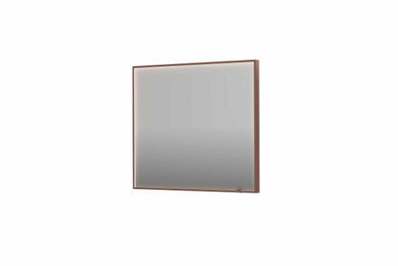 SP19 spiegel - 90x4x80cm rechthoek in stalen kader incl dir LED - verwarming - color changing - dimbaar en schakelaar - geborsteld koper 8409059