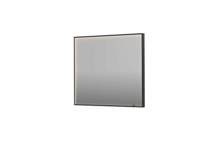 SP19 spiegel - 90x4x80cm rechthoek in stalen kader incl dir LED - verwarming - color changing - dimbaar en schakelaar - geborsteld metal black 8409135 Geborsteld Metal Black (Zwart)