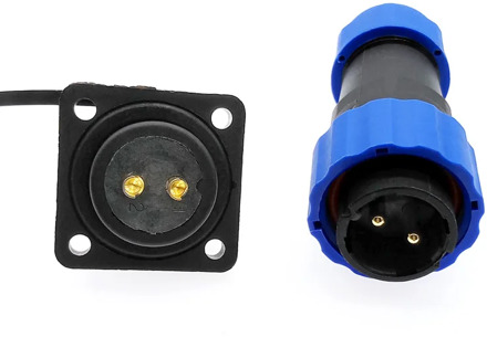 SP20 waterproof connector plug and socket with flange 4 hole IP68 1pin 2pin 3/4/5/6/7/9/10/12/14 Pin