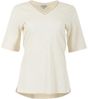 Sp25.75.333 mopanne tshirt coconut milk Wit - L